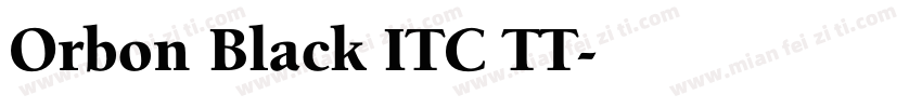 Orbon Black ITC TT字体转换